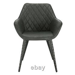 1/2/4/6x Dining Chair Leather Cushion Backrest Seats Reception Armchairs Kitchen