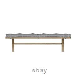 2.0m Bench Cushion Grey Check