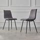 2/4/6 Dining Chairs Barstools Set Velvet Cushion Padded Metal Legs Kitchen Chair