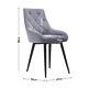 2-6pcs Dining Chairs Velvet Chairs High Back Chairs Soft Cushioned Kitchen Chair