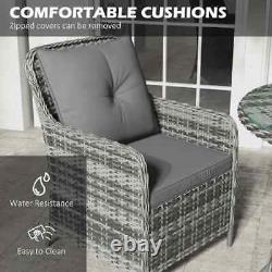 2 Pieces Rattan Garden chairs with Cushions