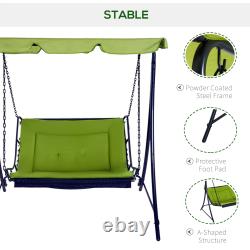 2 Seater Swing Chair Bed Hammock Bed Seat with Adjustable Canopy Cushion