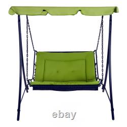 2 Seater Swing Chair Bed Hammock Bed Seat with Adjustable Canopy Cushion