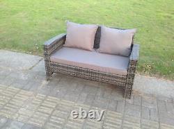 2 Seater Wicker Rattan Sofa Love Chair Patio Outdoor Garden Furniture Cushion