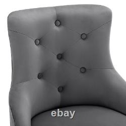 2 Set Button Pattern Dining Chair Bedroom Living Room Chair with Lumbar Cushion