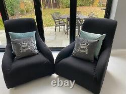 2 X Camerich Grey Arm Chairs Excellent Condition (Cushions Not Included)