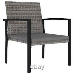 2 itzcominghome arm Chair Rattan Cushion Garden Outdoor Grey&Black patio chair