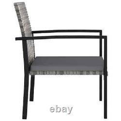 2 itzcominghome arm Chair Rattan Cushion Garden Outdoor Grey&Black patio chair