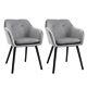 2 Set Chairs Dining Chairs With Thick Sponge Thick Cushion Velvet Armrest Chairs
