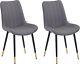2 X Faux Pu Leather Accent Padded Cushioned Dining Office Living Room Chairs