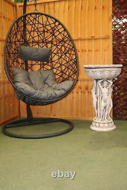 2021 Hanging Rattan Swing Patio Garden Chair Weave Egg with Cushion In Outdoor