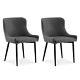 2x Dining Chairs Velvet Set Padded Seat Metal Leg Kitchen Chair Home Office