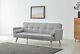 3 Seater Sofa Bed Grey Padded Fabric Modern Design Sofa Suite Seat Chair Bed
