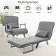 3-in-1 Folding Single Sofa Bed Chair Modern Fabric Lounge Sleeper Chair Withpillow