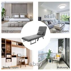 3-in-1 Folding Single Sofa Bed Chair Modern Fabric Lounge Sleeper Chair withPillow