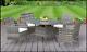 5pc Rattan Dining Table Set Garden Patio Furniture Set 4 Chairs And Table