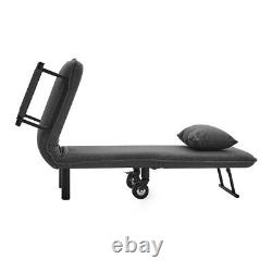 6 Position Convertible Armchair Chair Single Folding Sleeper Sofa Bed With Cushion