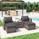 6pcs Rattan Garden Patio Corner Sofa Lounge Set Outdoor Garden Furniture Set