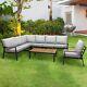 7 Seater Alu Corner Sofa Set B Grade Clearance Family Outdoor Furniture