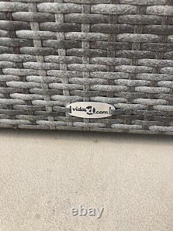 7 seater large grey complete rattan garden furniture set great condition