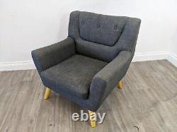 ARMCHAIR Birlea Lambeth Grey Fabric Chair Removable Cushion FREE DELIVERY