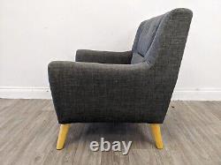 ARMCHAIR Birlea Lambeth Grey Fabric Chair Removable Cushion FREE DELIVERY