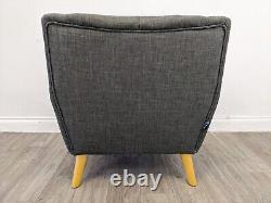 ARMCHAIR Birlea Lambeth Grey Fabric Chair Removable Cushion FREE DELIVERY