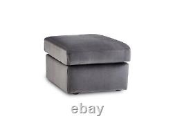 Addison Plush Velvet Fabric Double Corner Sofa Black Grey Mink 3 2 swivel chair
