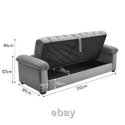 Adjustable Fabric Sofa Bed Large Recliner Lounge Chair Sleeper 2-3 Seater Settee