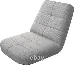 Adjustable Floor Chair Padded Back Support, Meditation, Gaming, Reading, Grey