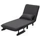 Adjustable Single Sofa Bed Recliner Lounge Chair Sleep Function Tub Metal Frame