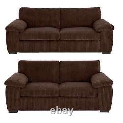 Amalfi Dino jumbo cord 3 and 2 seater formal back sofa Armchair Swivel chair