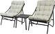 Ambiance 3pc Garden Furniture Patio Balcony Set With Cushions 2 Chairs & Table