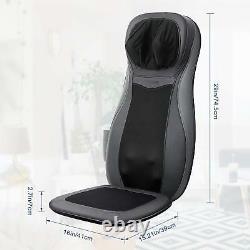 Back Neck Massage Seat Chair Cushion with Heat 3D Finger Pressure & Vibration HD