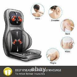 Back Neck Shoulder Waist Hips Massage Seat Chair Cushion with 3D Heat & Vibration