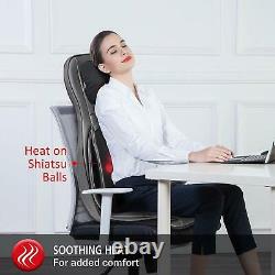 Back Neck Shoulder Waist Hips Massage Seat Chair Cushion with 3D Heat & Vibration