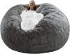 Bag Chair Bean Bagchair Cushion, Big Round Soft Fluffy Pv Velvet Sofa Bed Cover