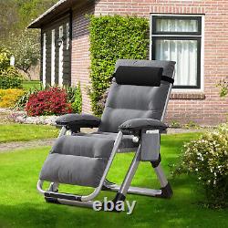 Barbella Outdoor Padded Lawn Recliner Zero Gravity Chair Folding Chaise Chairs