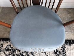 CUSHION ONLY for Ercol Grandfather Tub Chair PLUSH VELVET FRENCH GREY