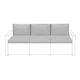 California Rattan Furniture Grey Replacement 4pc Cushions Garden Sofa Seat Pad