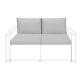 California Rattan Furniture Grey Replacement 4pc Cushions Garden Sofa Seat Pads