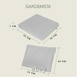 California Rattan Furniture Grey Replacement 4pc Cushions Garden Sofa Seat Pads