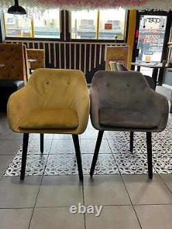 Chairs (set Of 5) (2 Grey, 3 Yellow)
