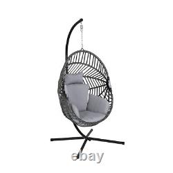 Charles Bentley Egg Shaped Swing Chair Grey Hanging Seat