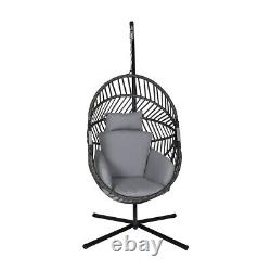 Charles Bentley Egg Shaped Swing Chair Grey Hanging Seat