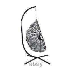 Charles Bentley Egg Shaped Swing Chair Grey Hanging Seat