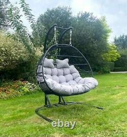 Cocoon Egg Chair Hanging Swing Folding Single Double Garden Outdoor Furniture