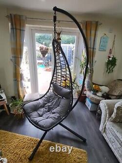 Cocoon Egg Chair Swing Folding Hanging Garden Outdoor Furniture Wicker Rattan