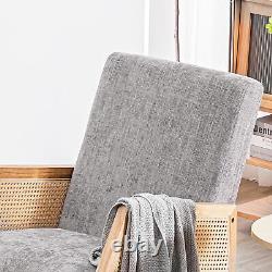 Comfortable Upholstered Lounge Recliner Relax Rocking Chair Armchair with Cushion