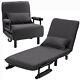 Cube Cushion Upholstered Sofa Bed Single Recliner Chair Lounger Sleeper Chair